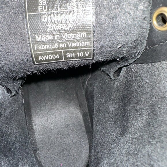 Dr Martens Boots Womens Black Combat Leather Lace Up Zavala AW004 Mens 7 Wo 8 - Picture 3 of 9